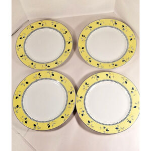 4 Royal Doulton Blueberry Luncheon Salad Plates 7 1/2" 2005